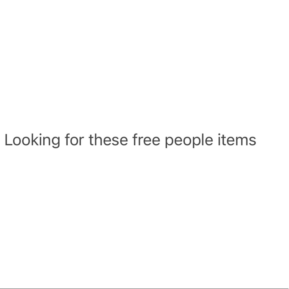 Free people wtb